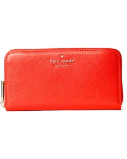 Kate Spade Staci Large Continental Kožená Zip Around In Gazpacho/Gold