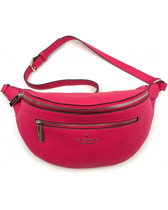 Kabelka Kate Spade New York Leila Pebble Kožená Belt (Bright Rose)