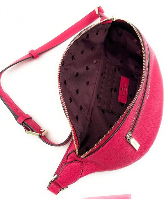 Kabelka Kate Spade New York Leila Pebble Kožená Belt (Bright Rose)