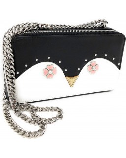 Kabelka Kate Spade chain double zip crossbody frosty black