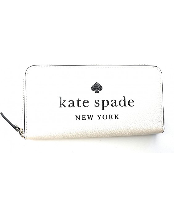 Kabelka Kate Spade Ella Pebbled Kožená Large Continental K4779 Pebbled Kožená Parchment 100 White w Logo