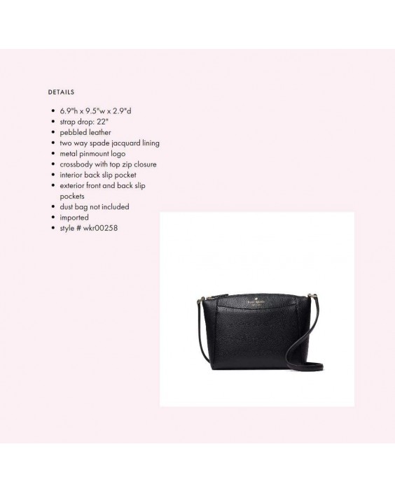 Kabelka Kate Spade Monica Pebbled Kožená Crossbody Purse