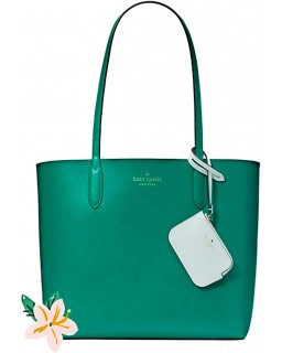 Kabelka Kate Spade Ava Reversible Fig Leaf Green Mint Kožená Tote w Zip Pouch