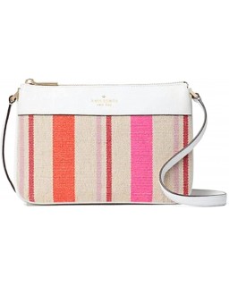 Kabelka Kate Spade New York Leila Striped Canvas Triple Gusset Crossbody