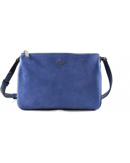 Kabelka Kate Spade Suede Triple Gusset Kožená Crossbody Purse, Blueberry Cobbler