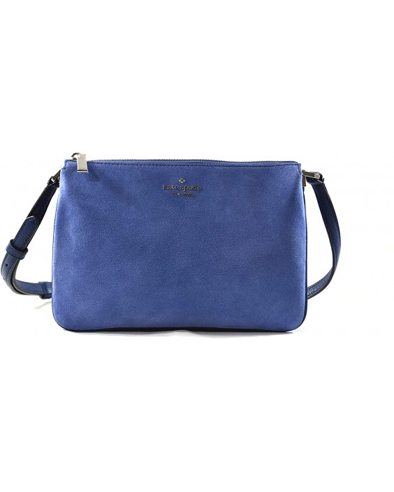 Kabelka Kate Spade Suede Triple Gusset Kožená Crossbody Purse, Blueberry Cobbler