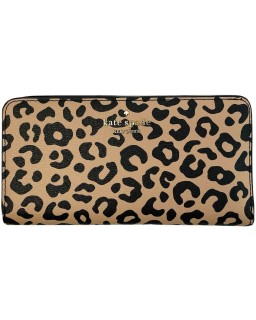 Kate Spade New York Darcy Leopard Large Slim Bifold