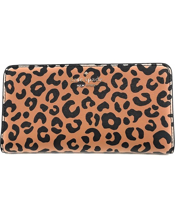 Kate Spade New York Darcy Large Slim Bifold (Cheetah Print)