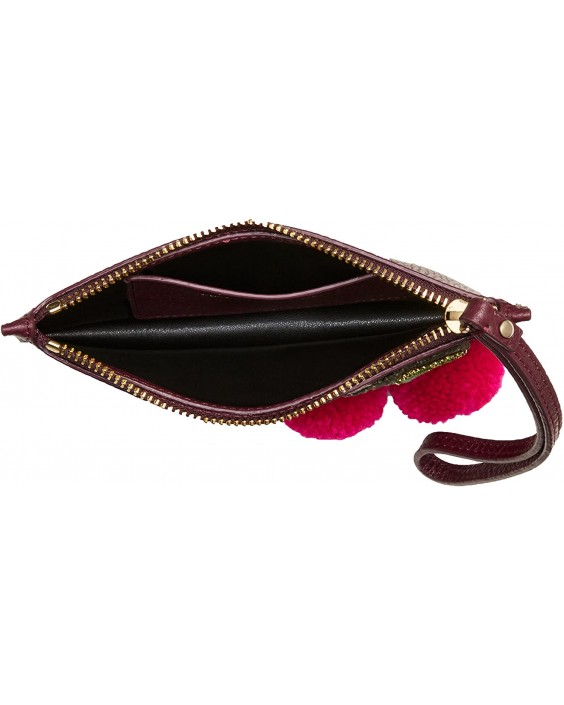 Kabelka Kate Spade On Purpose Cherry Kožená Mini Wristlet, Deep Plum