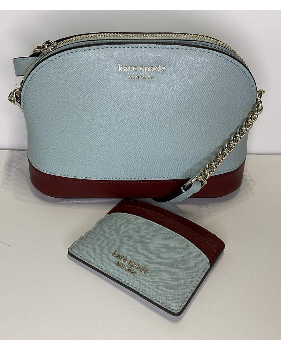 Kabelka Kate Spade New York Spencer Dome Crossbody bundled with Spencer Cardholder (Cloud Mist)