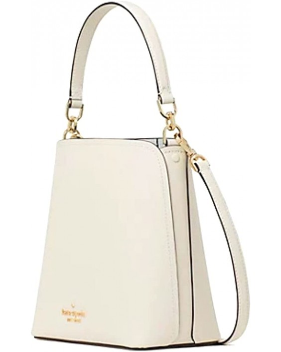 Kabelka KATE SPADE DARCY SMALL BUCKET CROSSBODY PURSE PARCHMENT Kožená