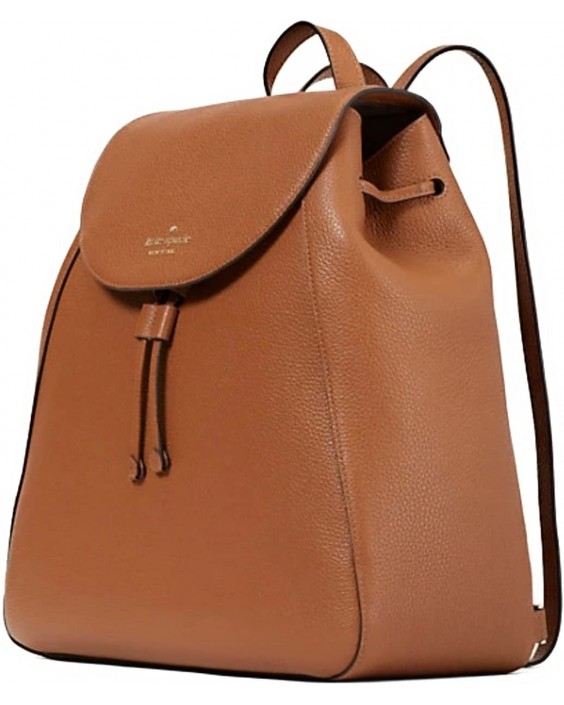 Kabelka KATE SPADE LEILA LARGE FLAP BACKPACK TOTE GINGERBREAD PEBBLED Kožená