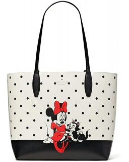 Kabelka Kate Spade x Disney Minnie Mouse Large Reversible Kožená Tote Purse(White Multi)