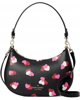 Kabelka Kate Spade Staci Flutter Hearts Printed Hearts Crossbody (Black Multi)