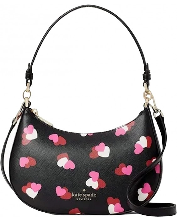 Kabelka Kate Spade Staci Flutter Hearts Printed Hearts Crossbody (Black Multi)