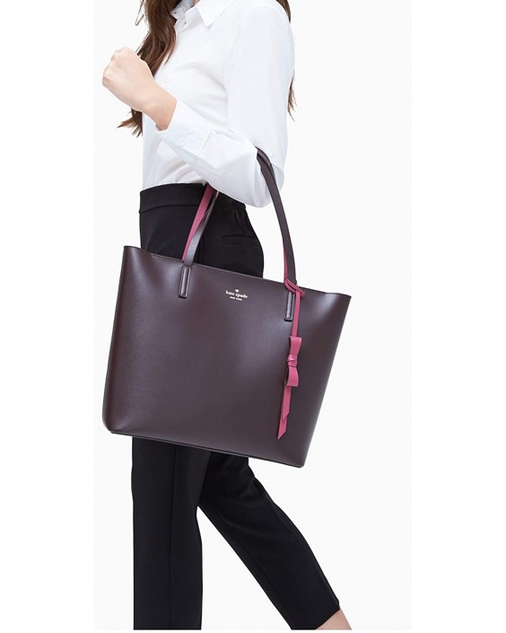 Kabelka Kate Spade Lawton Way Rose Tote Chocolate Cherry