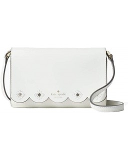 Kabelka Kate Spade New York Addison Kožená Crossbody in Bright White/Warm Beige