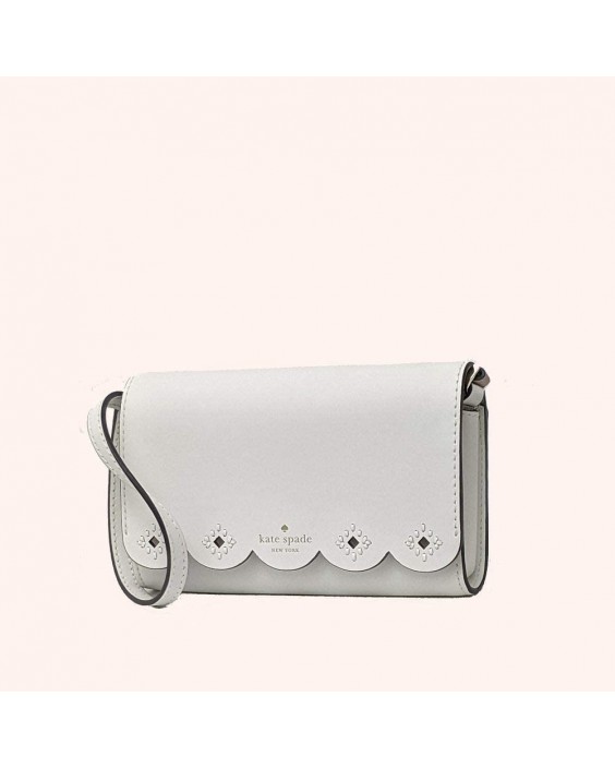 Kabelka Kate Spade New York Addison Kožená Crossbody in Bright White/Warm Beige