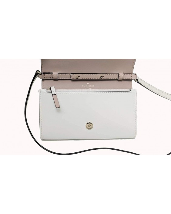 Kabelka Kate Spade New York Addison Kožená Crossbody in Bright White/Warm Beige