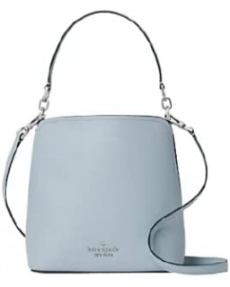 Kabelka Kate Spade Darcy Refined Grain Kožená Small Bucket Crossbody (Ocean Fog)