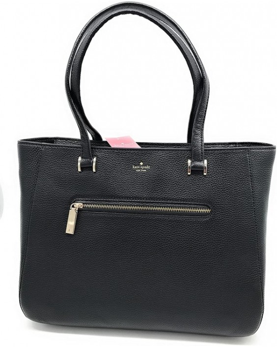 Kabelka Kate Spade New York Hopkins Street Dharma Large Pebbled Kožená Tote (Black)