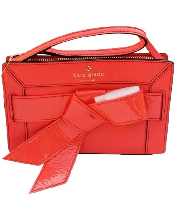 Kabelka Kate Spade New York Bow Valley Kai Clutch, Strawberry Daquiri