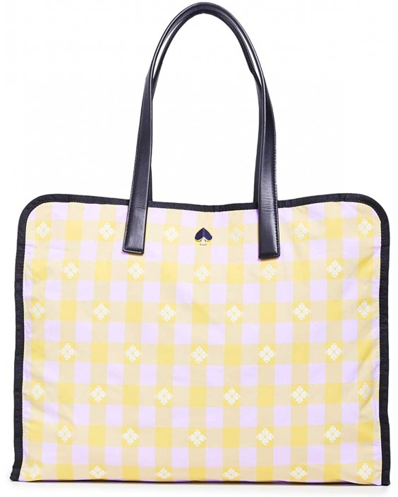 Kabelka Kate Spade New York Morley XL Tote, Frozen Lilac/Chartreuse, Yellow, Plaid, One Size