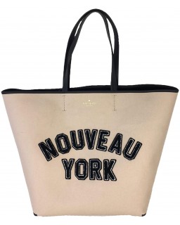 Kabelka Kate Spade Nouveau York Large Twill Tote, Natural/Black