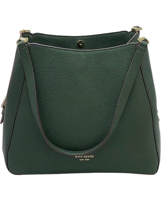 Kabelka Kate Spade New York Leila Medium Triple Compartment Kožená Deep Evergreen