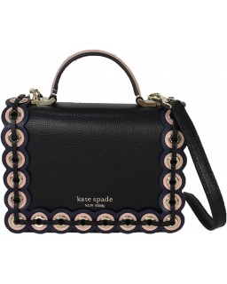 Kabelka Kate Spade Grommet Maisie Colorblock Kožená Satchel Crossbody, Black/Blush Pink