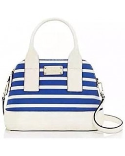 Kabelka Kate Spade Southport Avenue Fabric Small Jenny Satchel - Azure Blue/Magnolia