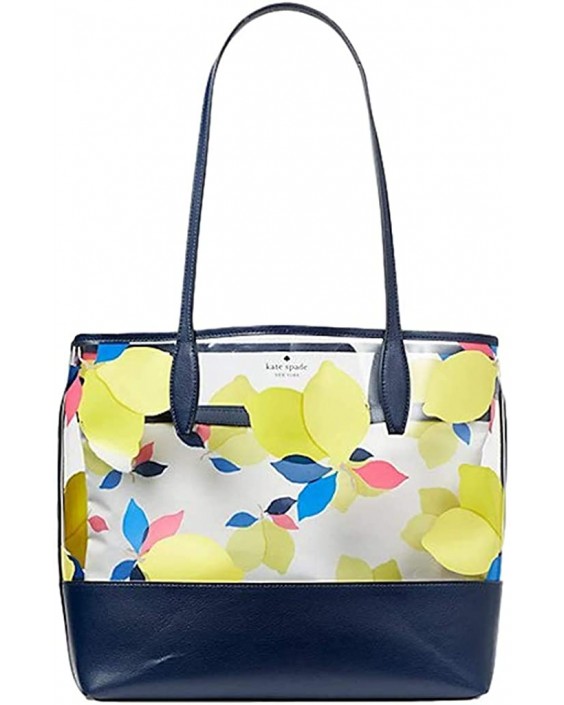 Kate Spade Ash See-Through Large Triple Compartment Tote bundled with matching Large Continental Cameron (Lemon Zest)