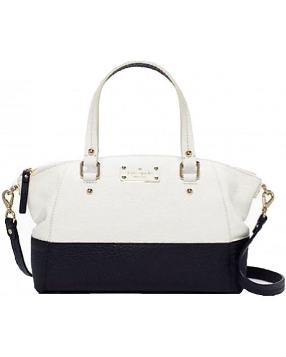 Kabelka Kate Spade Grove Court Kožená Small Sloan Satchel, Fresh White/Midnight