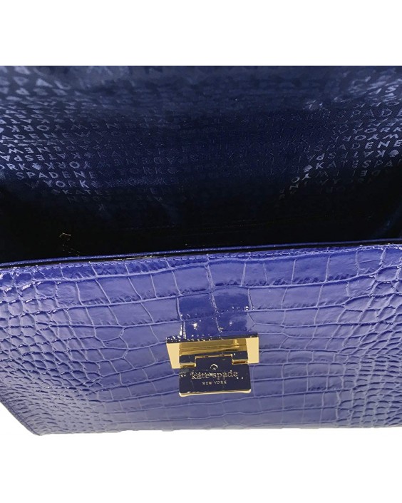 Kabelka Kate Spade New York Knightsbridge Croco Kožená Doris Satchel, Asilah Blue