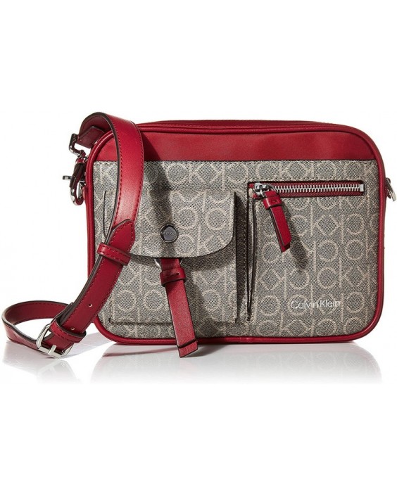 Kabelka Calvin Klein Rossa Smooth Novelty Organizational Top Zip Crossbody