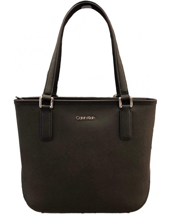 Kabelka Calvin Klein Saffiano Kožená Tote Black