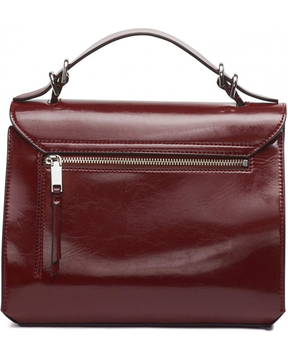 Kabelka Calvin Klein Fringe Glazed Patent Statement Top Handle Mini Satchel Crossbody