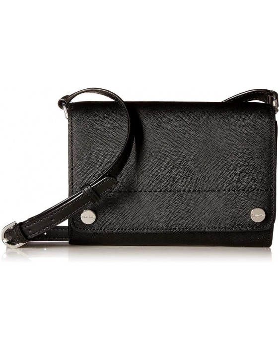 Kabelka Calvin Klein Saffiano Kožená Flap Over Small Crossbody