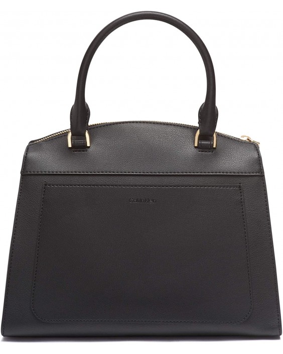 Kabelka Calvin Klein Lock Daytona Kožená Medium Statement Satchel