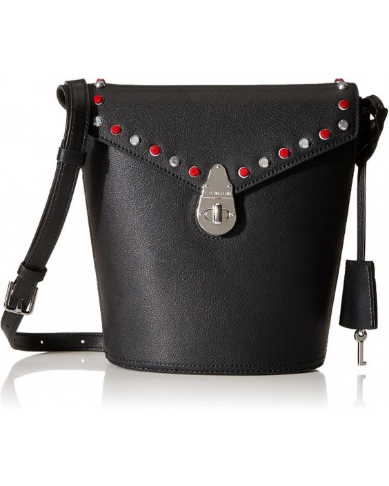 Kabelka Calvin Klein Statement Series Lock Flap Daytonna Kožená Bucket Crossbody