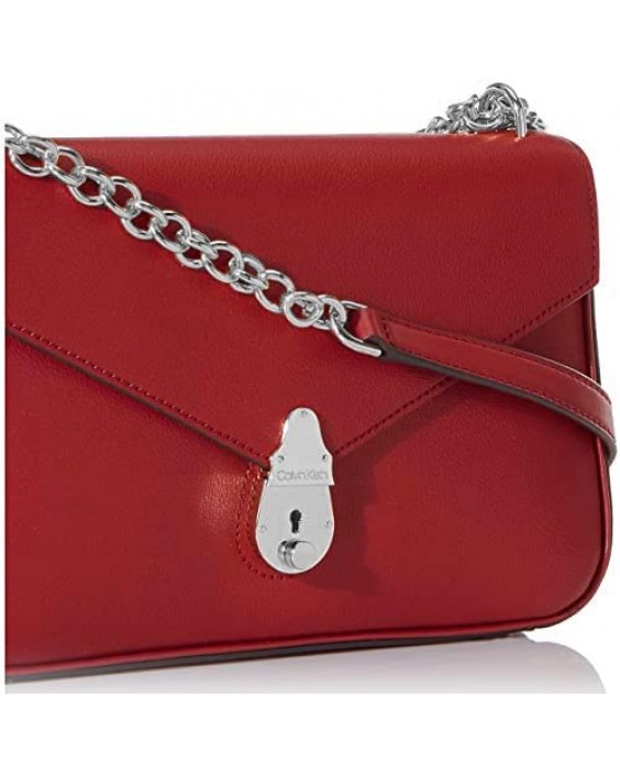 Kabelka Calvin Klein Statement Series Lock Daytonna Kožená Flap Convertible & Crossbody