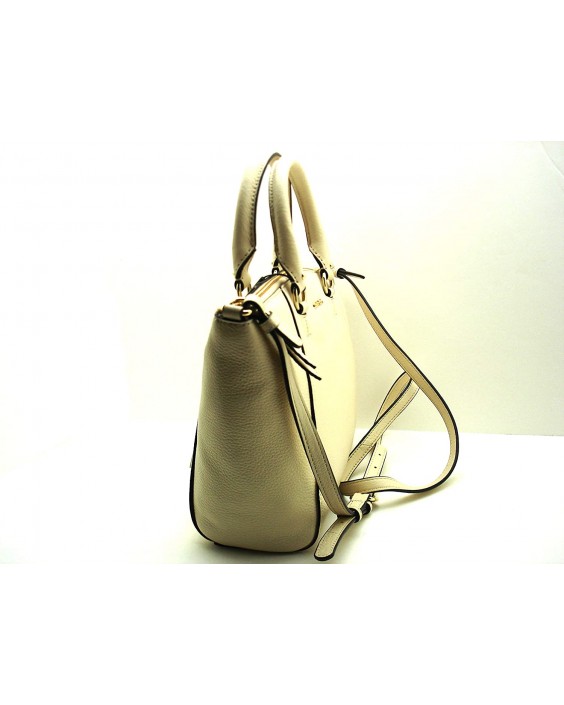 Kabelka Calvin Klein Avery Pebbled Kožená Satchel/Shoulder Light Sand/Gold