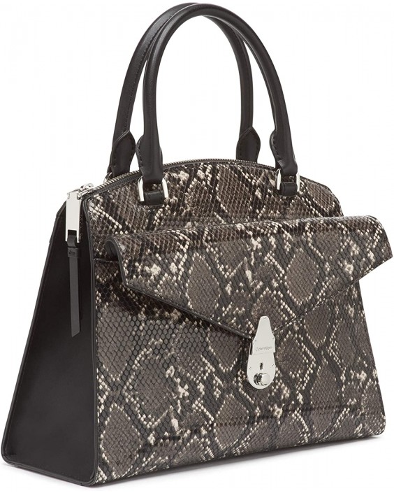 Kabelka Calvin Klein Lock Candy Python Medium Statement Satchel