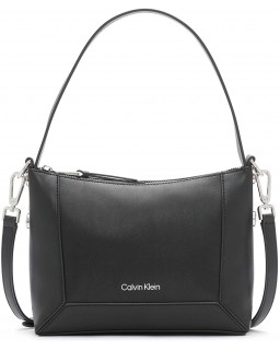 Kabelka Calvin Klein Quinn Top Zip, Black/Silver