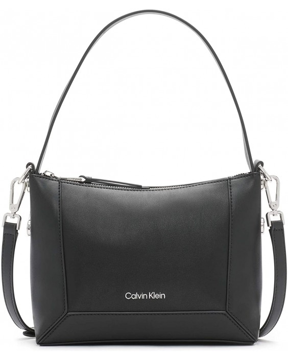 Kabelka Calvin Klein Quinn Top Zip, Black/Silver