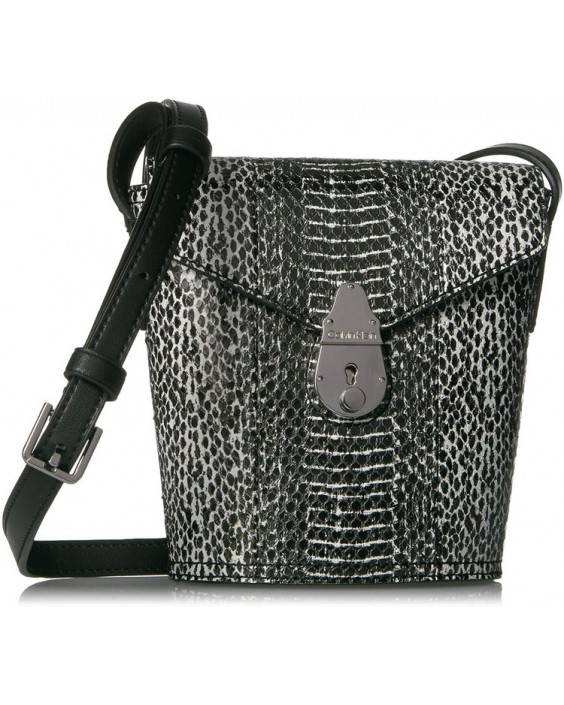 Kabelka Calvin Klein Statement Series Lock Daytonna Kožená Mini Bucket Crossbody