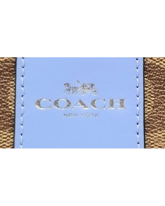 Kabelka Coach Corner Zip Wristlet In Signature Canvas