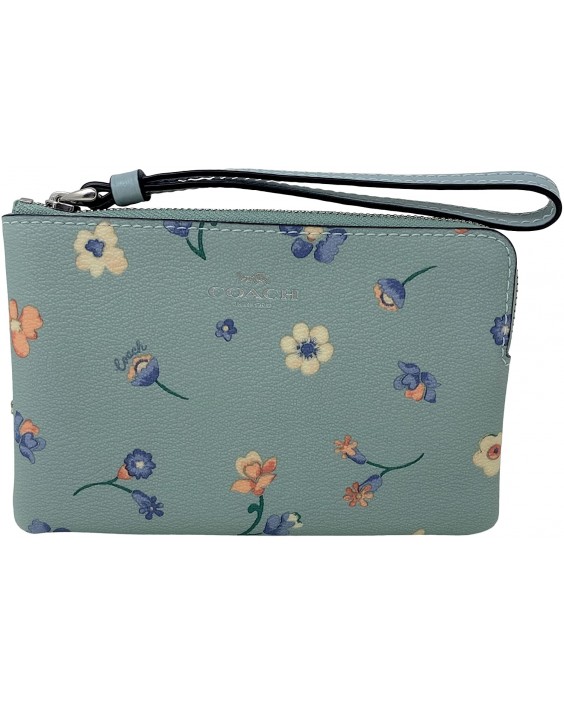 Kabelka Coach Corner Zip Wristlet In Signature Coated Canvas With Mystical Floral Print Style No. C8701