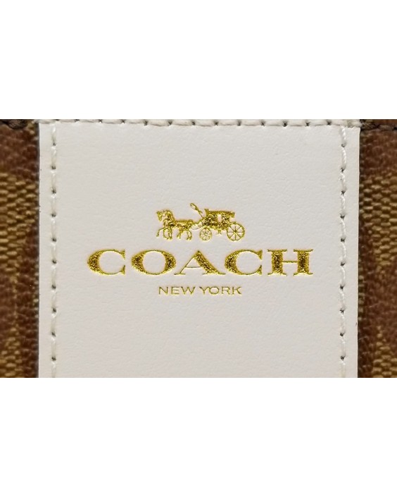 Kabelka Coach Corner Zip Wristlet In Signature Canvas