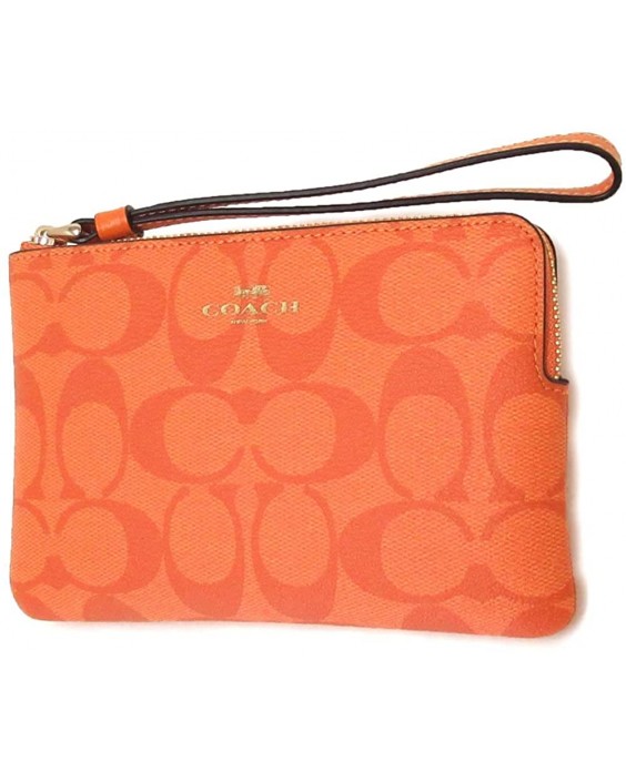 Kabelka Coach Corner Zip Small Wristlet Style No. 91178 Light Orange